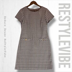 TOMMY HILFIGER Women’s Size 6 Dress Mini Houndstooth Plaid Classic Sheath